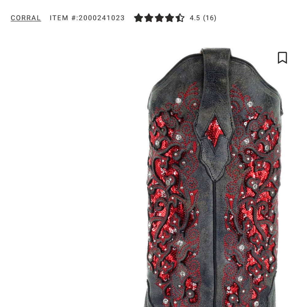Red sequined Cowgirl boots